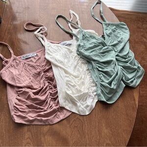 3 piece Aster Ruched Tank Tops Set 4